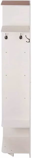 FLAVORA Wooden Coat Rack Cabinet in White, W/D/H: 30 x 30 x 180 cm – 1