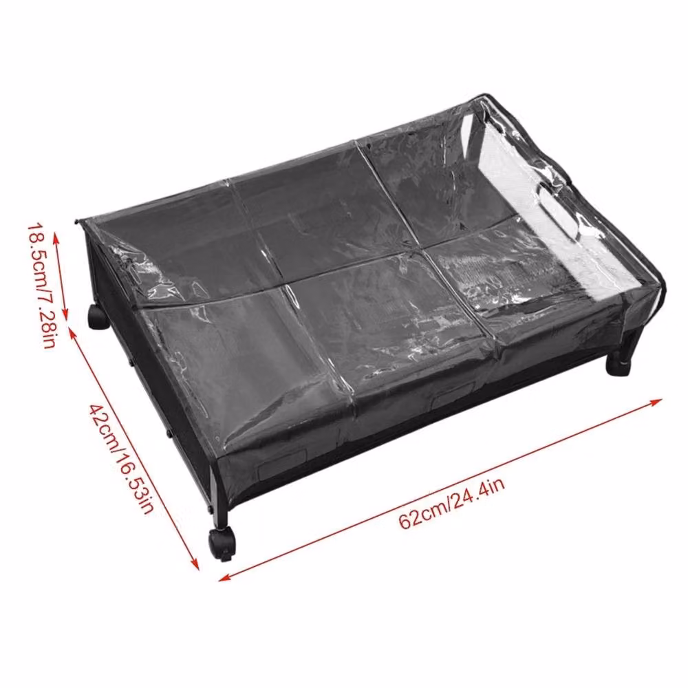 Nordara Underbed Storage Box with Lid and Wheels in Black – 2