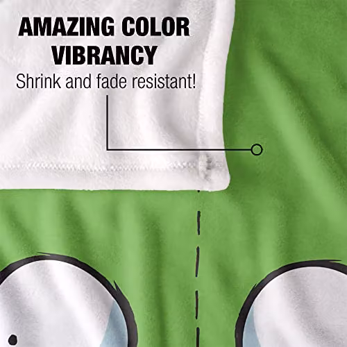 LOGOVISION Invader Zim Gir Face Super Soft Fleece Throw Blanket, White, W/D/H: 152 x 127 cm – 2