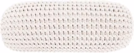 Zuri House White Cylindrical Bolster Neck Cushion, W/D/H: 60 x 20 cm
