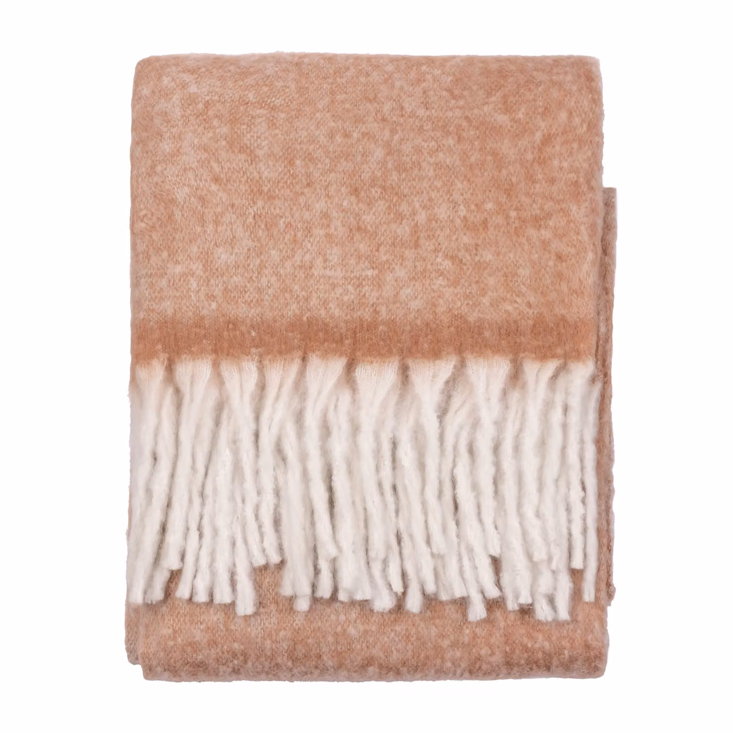 Furn Cozy Woven Tasselled Throw in Orange, W: 140 cm, D: 180 cm – 2