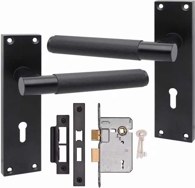 Golden Grace Matt Black Door Handle