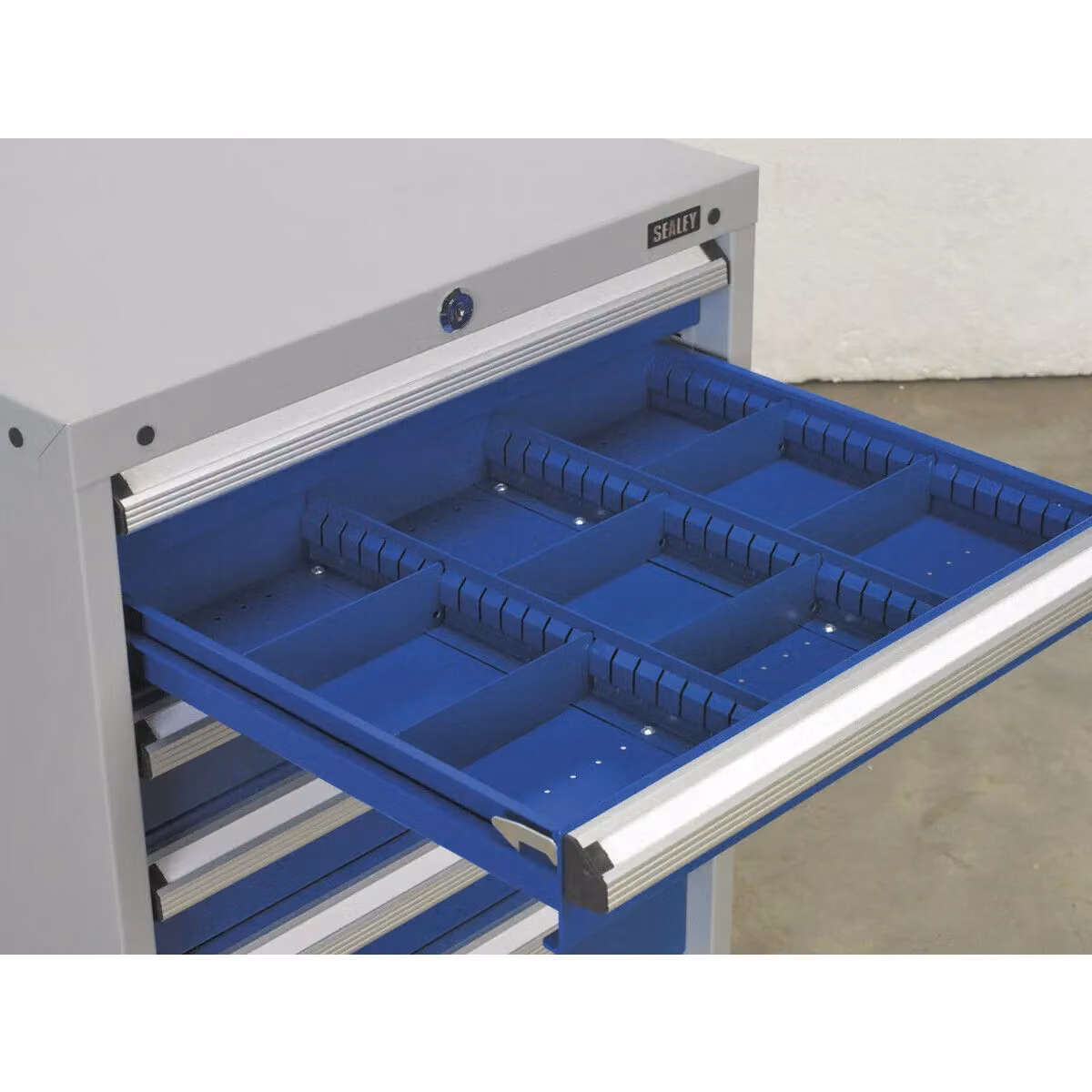 Loops Blue Industrial 5 Drawer Lockable Metal Cabinet – 3