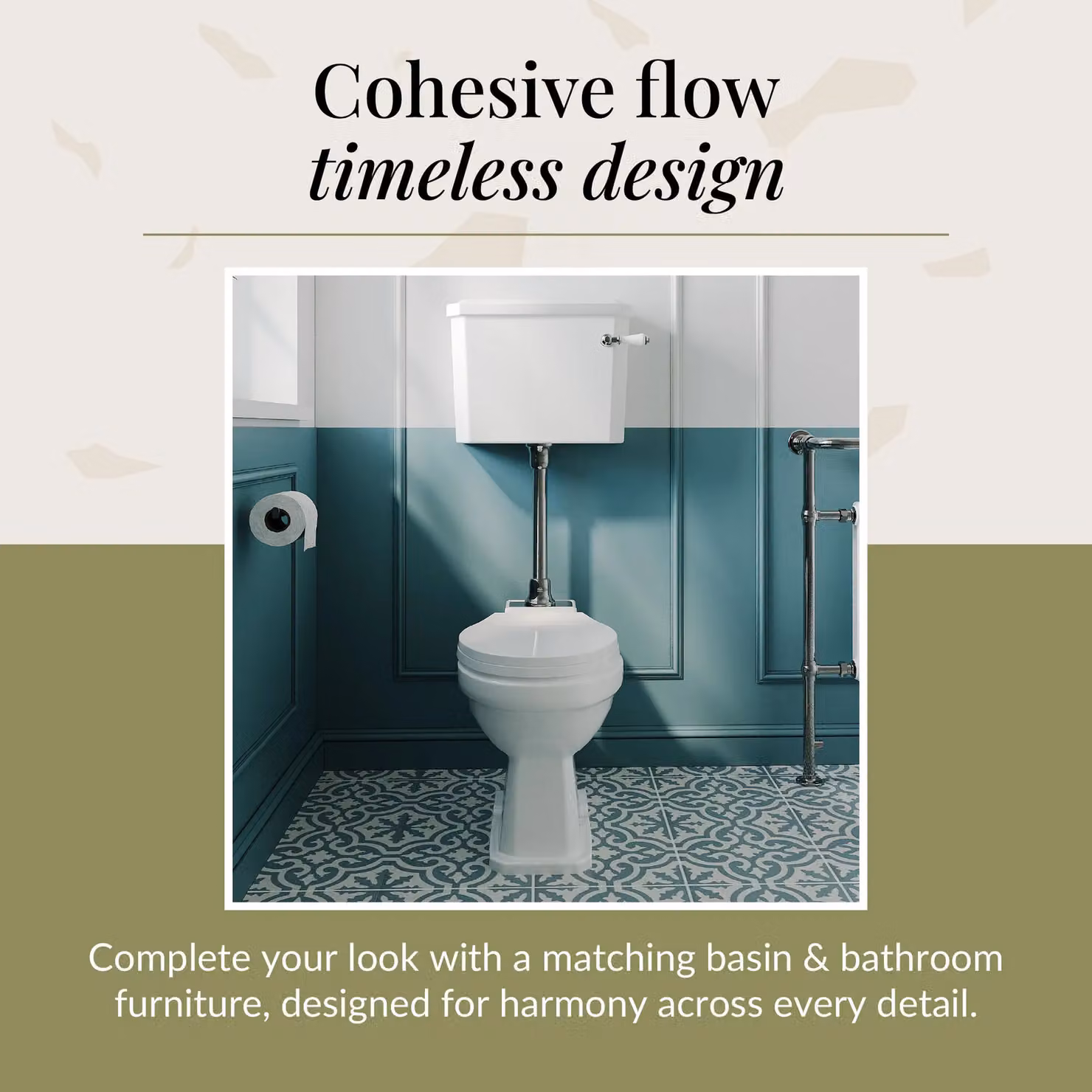 Balterley Traditional Mid Level Toilet Set with Cistern, Handle and Soft Close Seat in White – 4