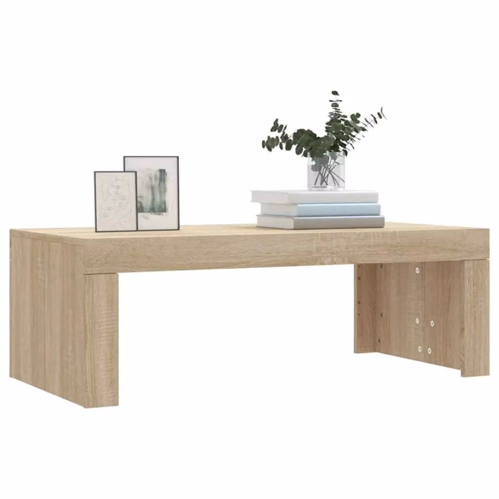 Berkfield Home Sonoma Oak Coffee Table in Light Brown, W/D/H: 102 x 50 x 36 cm – 3