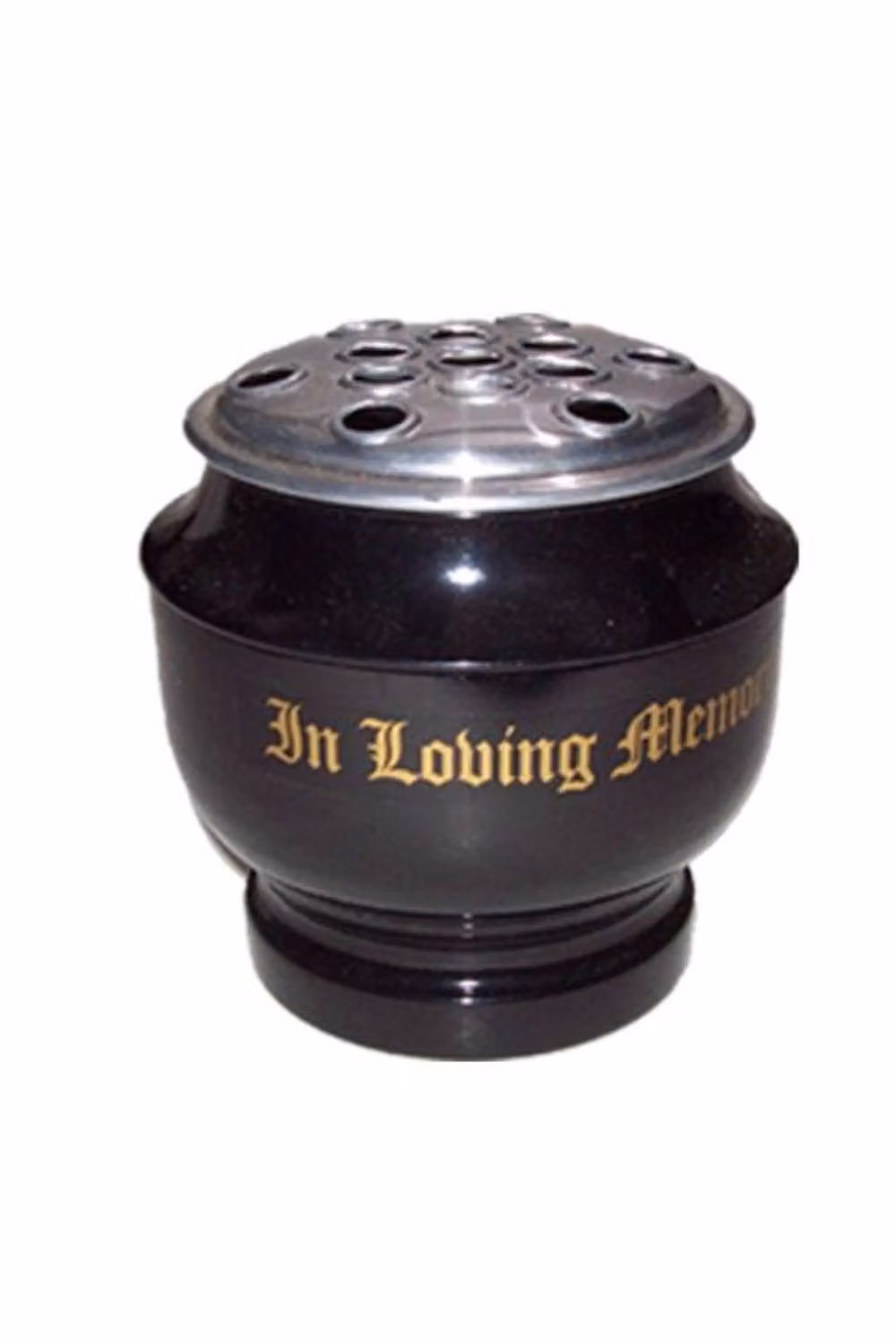 KDMD Loving Memory Condolence Vase in Black, Gold or Silver, Height: 18 cm – 2