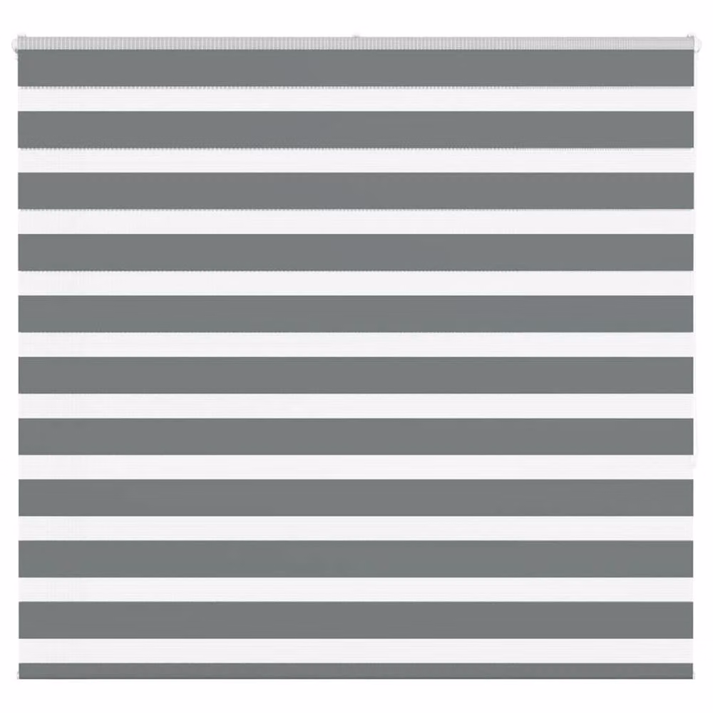 Berkfield Home Zebra Blind in Dark Grey, Polyester Fabric, W: 160 cm, H: 150 cm – 2