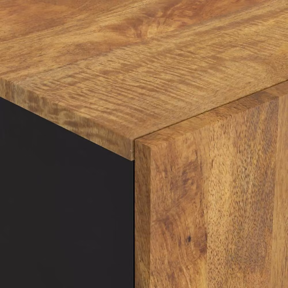 Berkfield Home Industrial Highboard with Drawer, Brown Mango Wood and Iron, W/D/H: 60 x 33 x 100 cm – 4