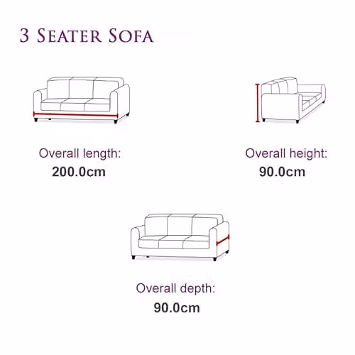 SquareBoxx Capri 3+2 Seater Jumbo Cord Fabric Sofa Set in Black – 4