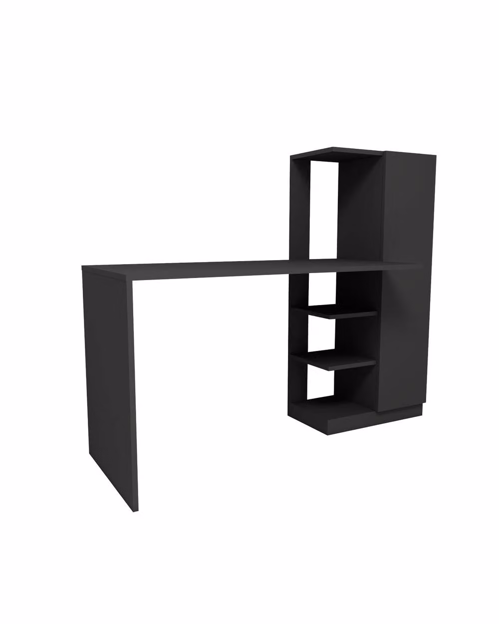 Destina Home Yagiz Computer Desk with Cabinet and Shelves in Grey, W: 120 cm, H: 73.8 cm, D: 55 cm – 2