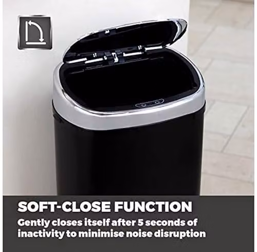Tower T80900 Sensor Kitchen Bin with Infrared Touchless Lid, Black – 4
