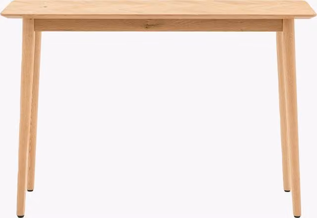 Perch & Parrow Finn Mid-Century Oak Console Table in Brown and Beige