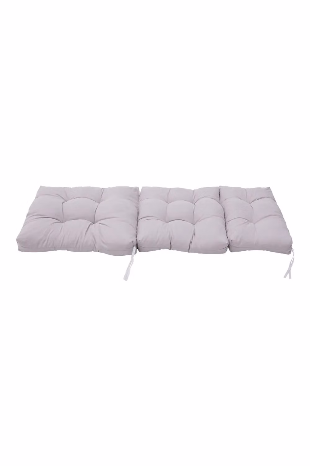 Living and Home Grey 3-Fold All-In-One Garden High-Back Recliner Cushion, W: 130 cm, D: 55 cm