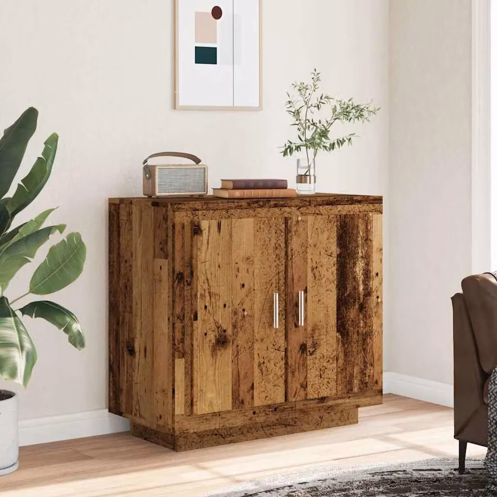 Berkfield Home Old Wood Sideboard in Brown, W/D/H: 80 x 40 x 75 cm – 3