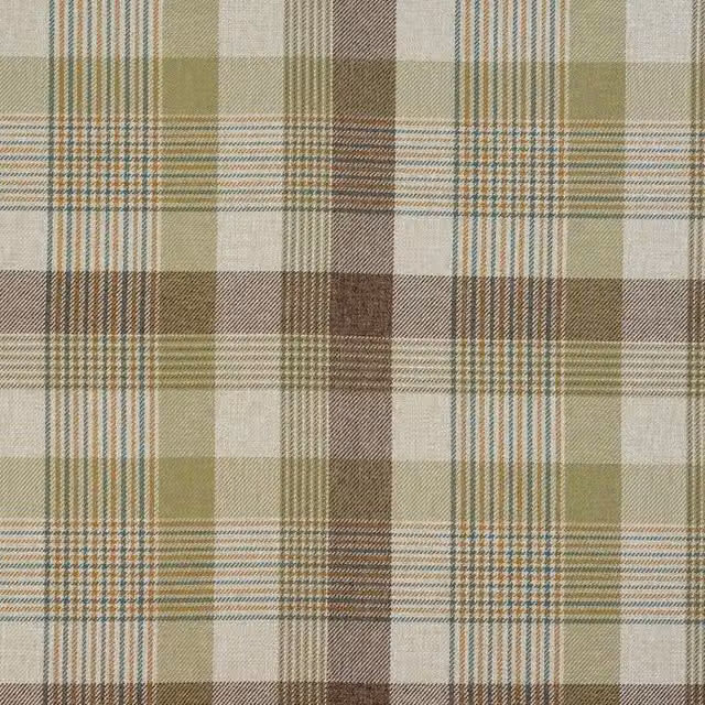 Terrys Katrine Fabric in Pistachio Green and Brown