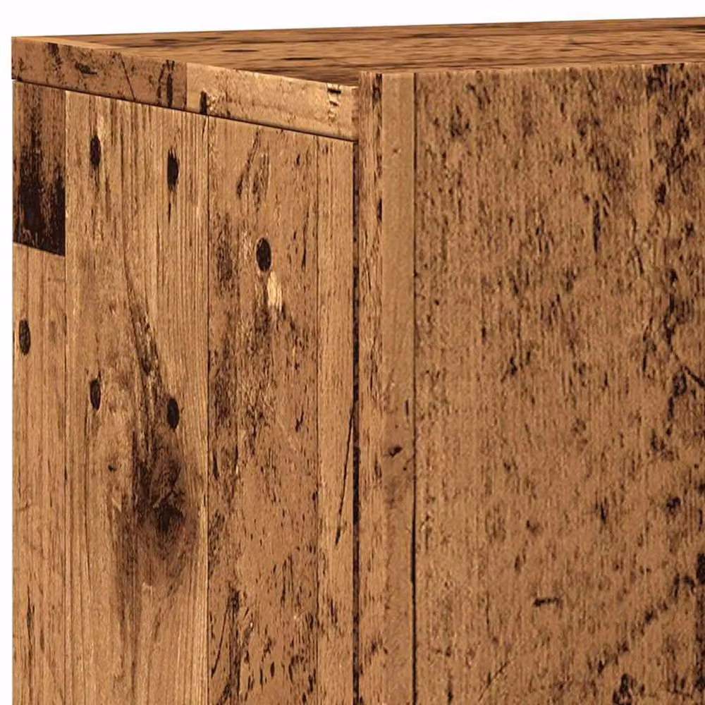 Berkfield Home Wall-mounted Rustic Old Wood TV Cabinet in Brown, W/D/H: 100 x 30 x 41 cm – 6
