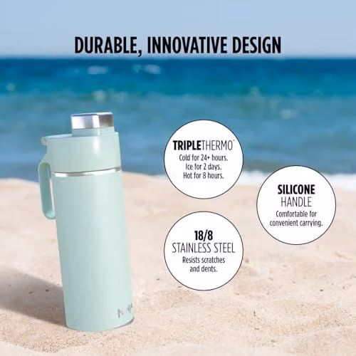 Ninja Thirsti Triple Insulated Stainless Steel Water Bottle and Flask, 530 ml, Mint – 3