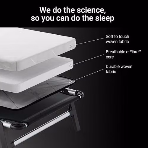 Jay-Be HE70 Black Metal Folding Guest Bed with Mattress – 5