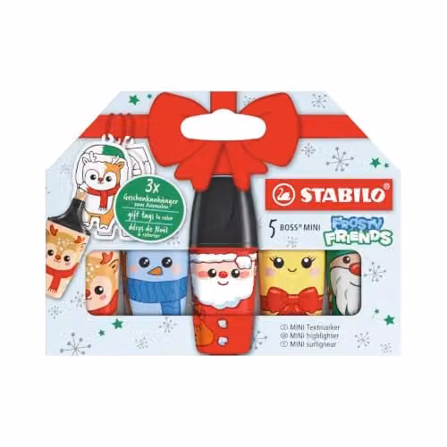 STABILO Boss Mini Frosty Friends Multicolour Chisel Tip Highlighters