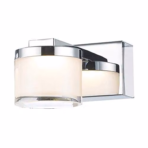 Netlighting Modern LED Wall Lamp in Chrome and Silver with Warm White 3000K Light