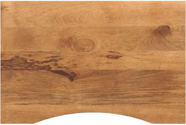 Berkfield Home Curved Solid Mango Wood Desk Top in Brown, W: 100 cm, D: 60 cm, H: 2.5 cm – 1