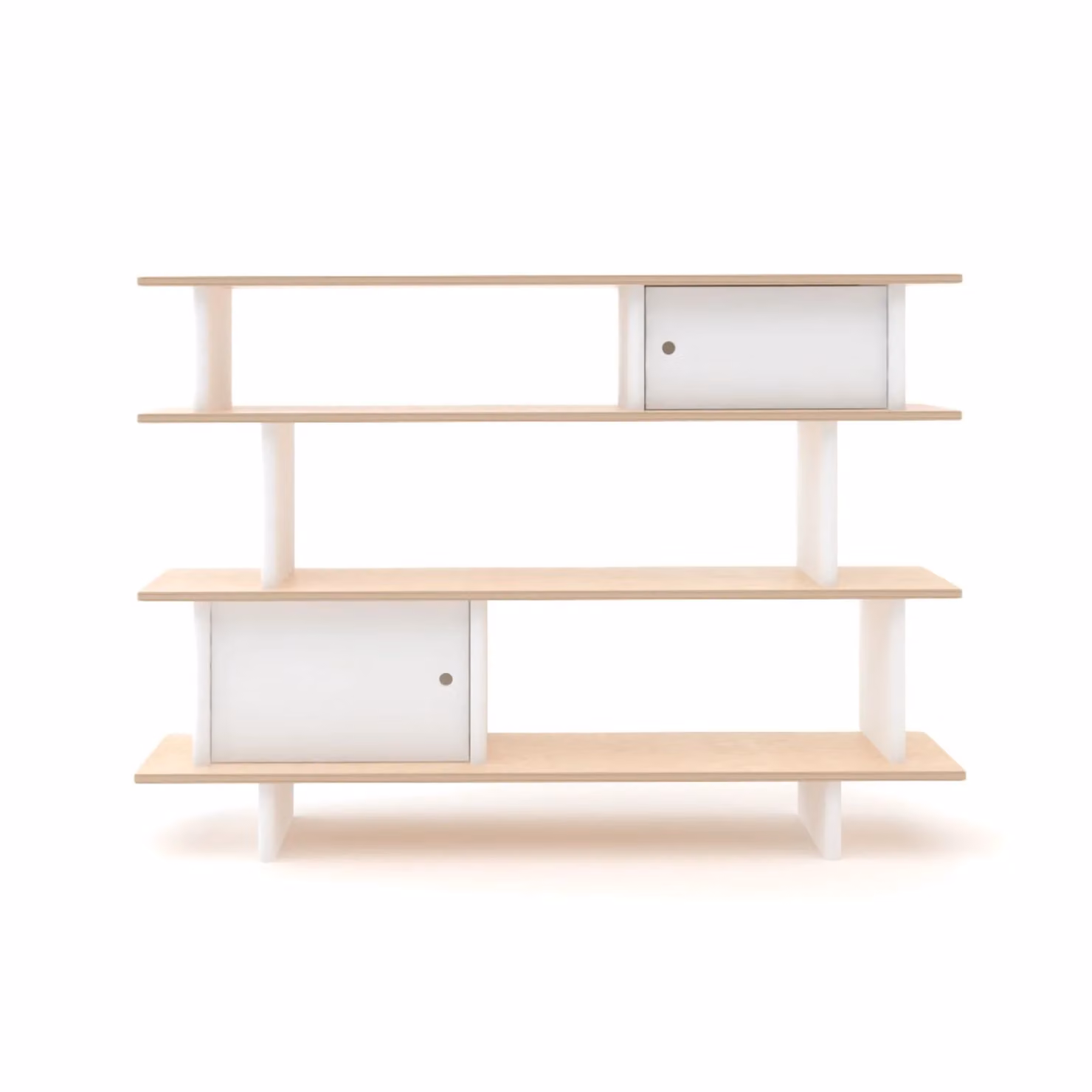 Oeuf NYC Mini Library for Children in White and Birch, W/D/H: 150 x 35.5 x 106.5 cm – 2