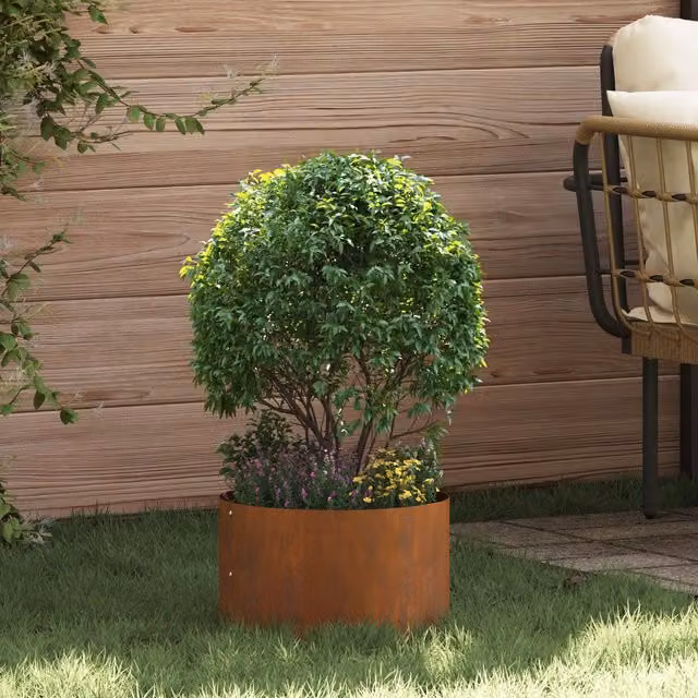 Berkfield Home Corten Steel Planter Tub, Brown
