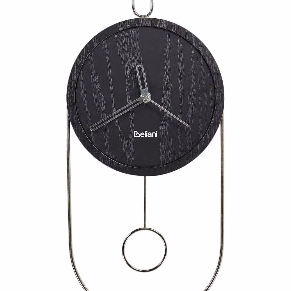 Wyld and Coco Black Minimalist Pendulum Wall Clock, W/H: 45 x 20 cm – 2