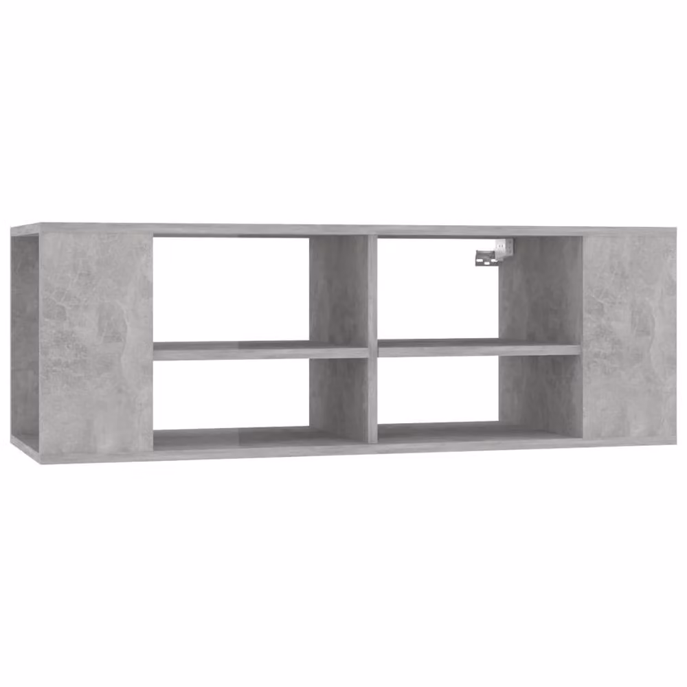 Berkfield Home Wall-Mounted TV Cabinet in Concrete Grey, W/D/H: 102 x 35 x 35 cm – 3