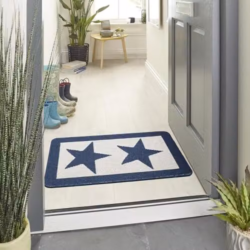 My Mat Navy Blue Star Non-Slip Rectangular Door Mat, W: 50 cm, D: 75 cm – 2