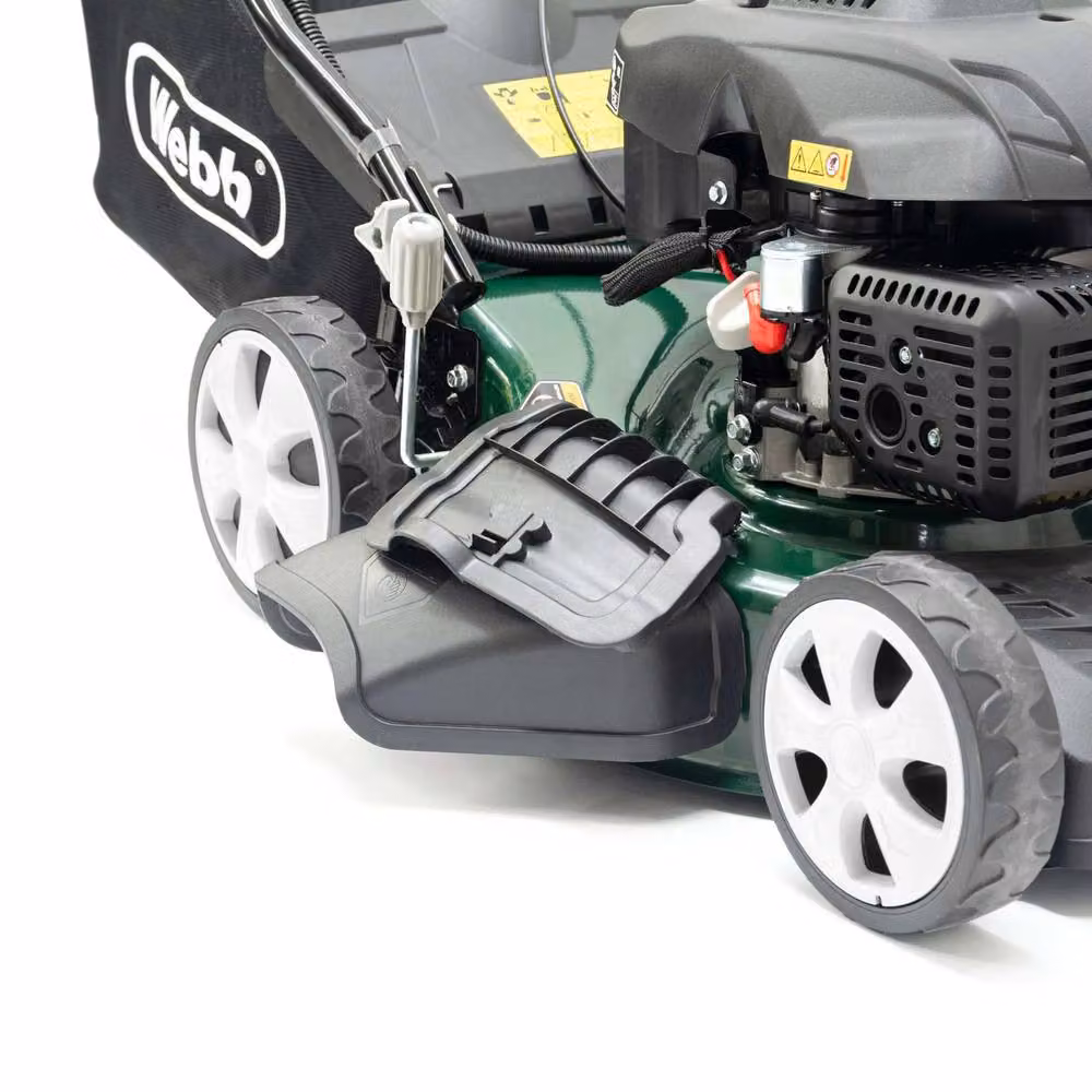 Webb Classic Self Propelled Electric Start Petrol Lawnmower, Green, 51 cm – 4