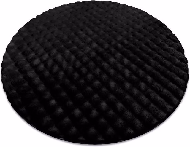 RugsX Bubble Round Rug in Black, Diameter: 100 cm – 1