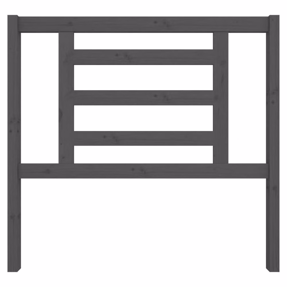 Berkfield Home Grey Rustic Solid Pine Wood Bed Headboard W: 106 cm, D: 4 cm, H: 100 cm – 3