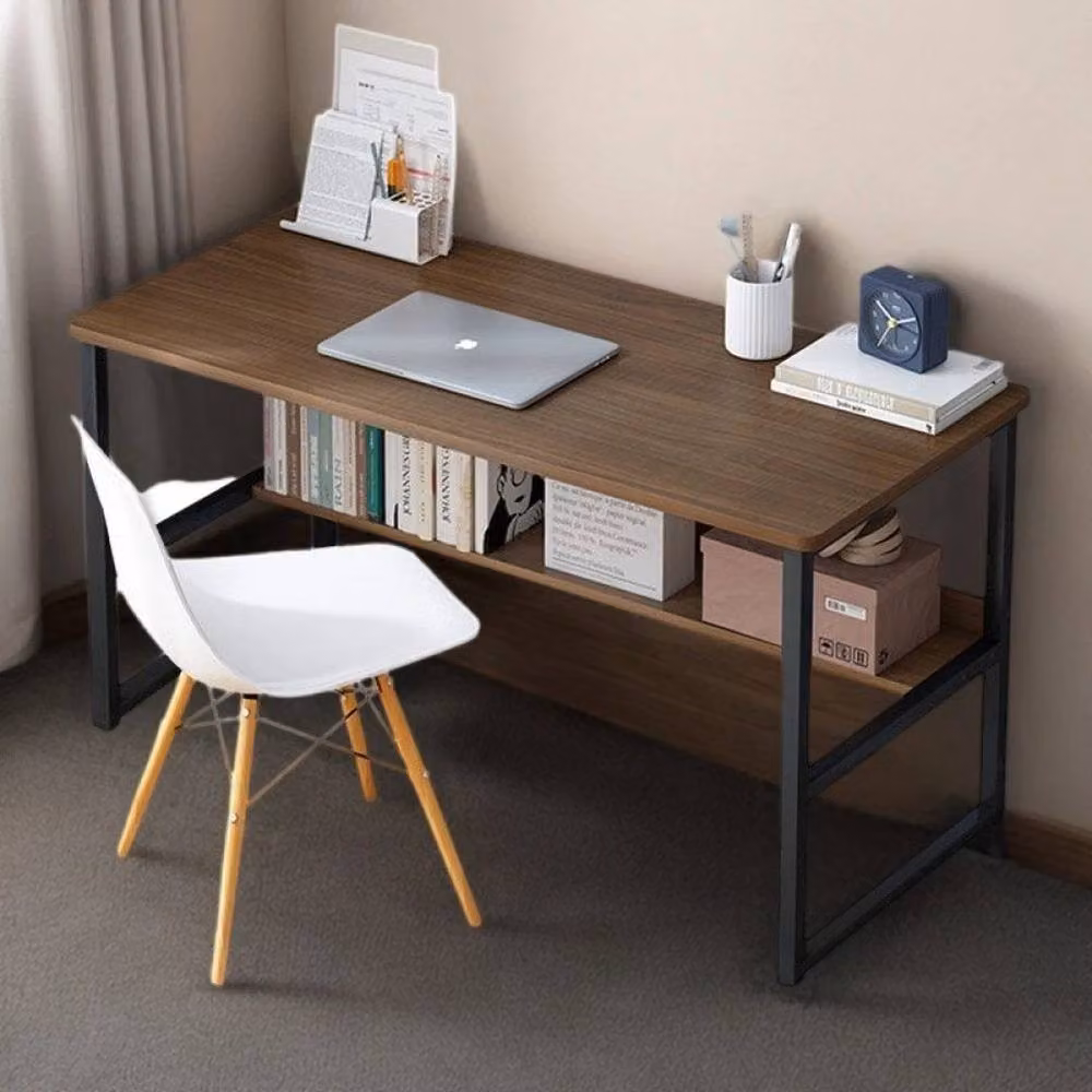 SPETLEK Brown Home Office Writing Desk with Footrest – 4