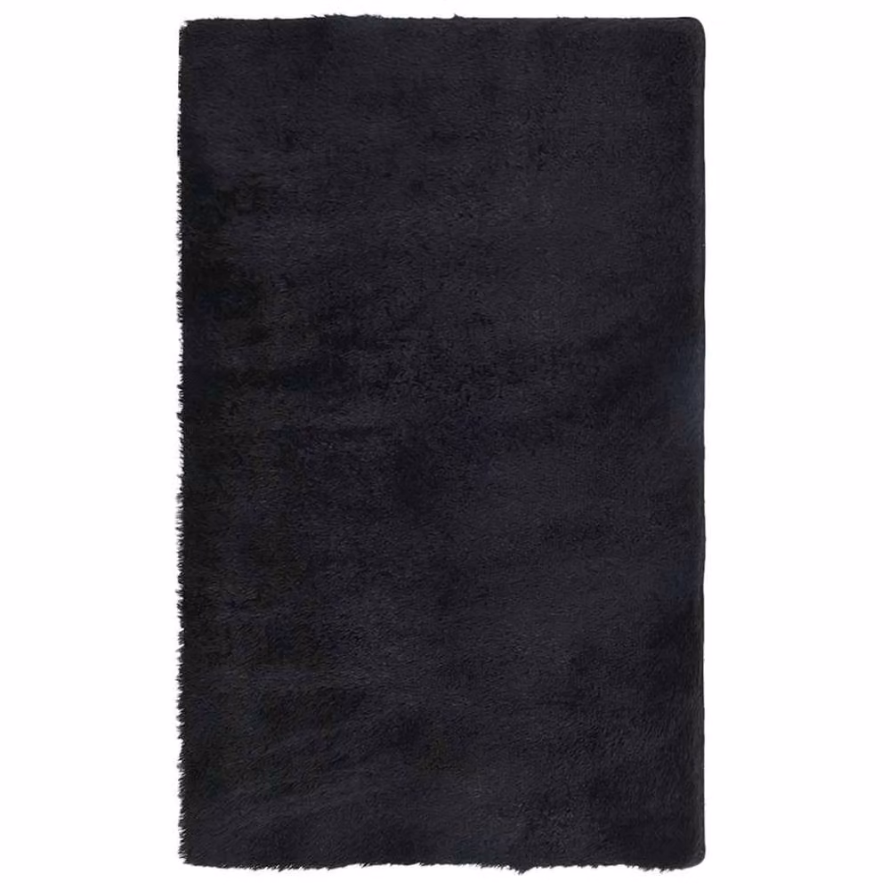 Berkfield Home NAVARRA Shaggy High Pile Rug, Black, W: 80 cm, D: 150 cm – 2