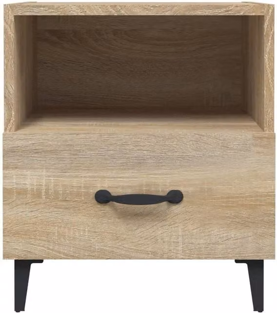 Berkfield Home Elegant Bedside Cabinet in Sonoma Oak Light Brown, W/D/H: 40 x 35 x 47.5 cm