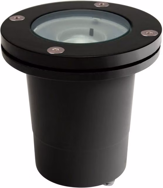 Netlighting Tidian Black Outdoor Recessed LED Ground Light, 3.8W, 3000K Warm White, IP65