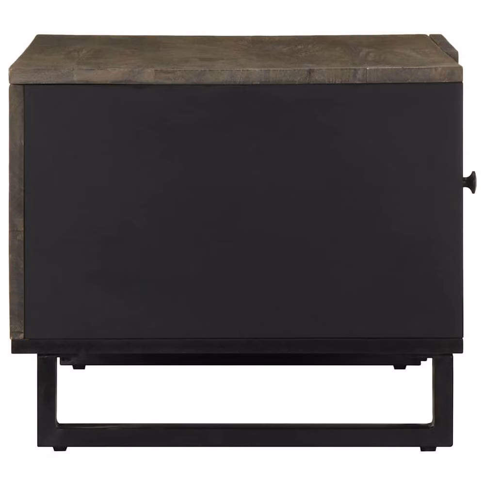 Berkfield Home Beautiful Coffee Table in Black Solid Mango Wood, W/D/H: 80 x 50 x 40 cm – 2