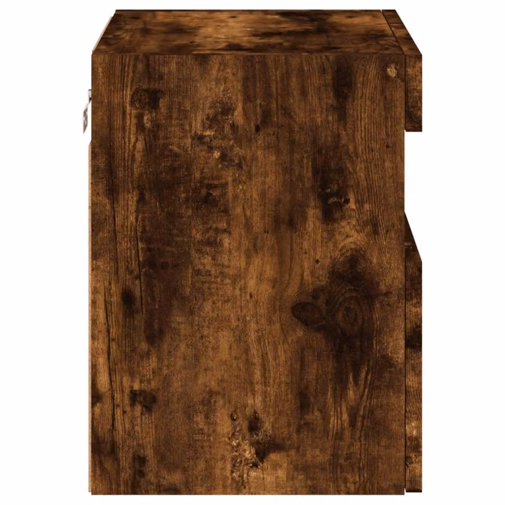 Berkfield Home TV Wall Cabinet with LED Lights in Smoked Oak Brown, W/D/H: 40 x 30 x 40 cm – 6