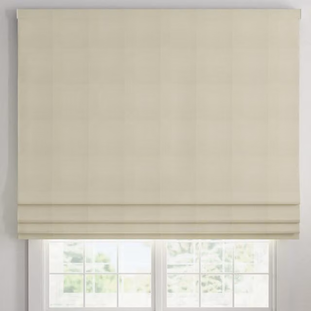 ANTE DECOR Eden Made To Measure Blackout Roman Blind in Ivory/Beige