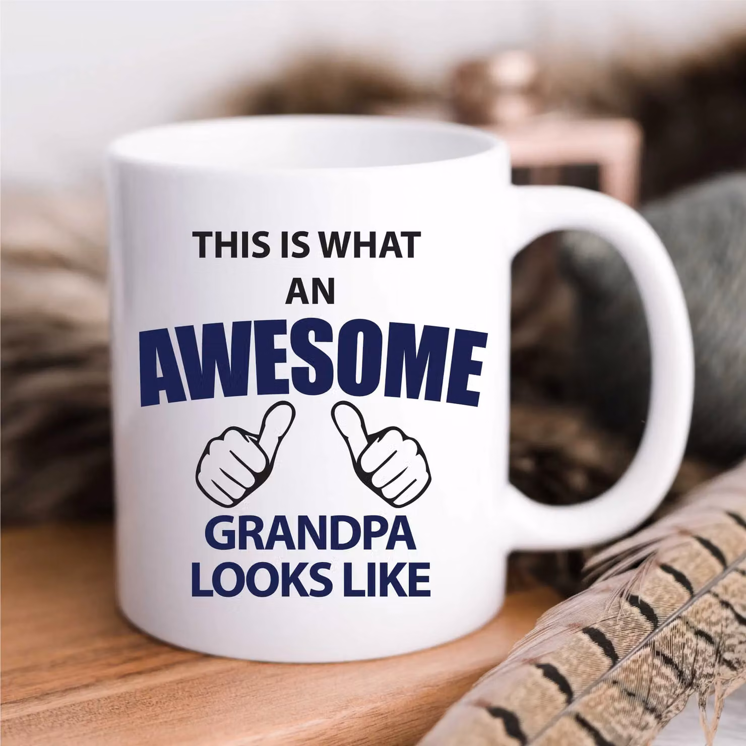 60 Second Makeover Limited This Is What An Awesome Grandpa Looks Like Ceramic Mug in White – 2