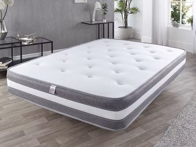 Aspire 10 inch Cashmere 1000 Pocket Tufted Mattress in White