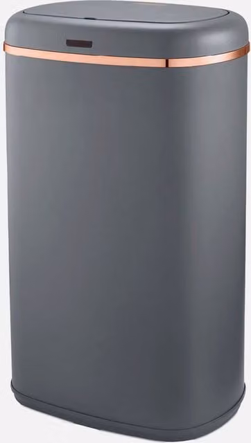Tower Cavaletto 58L Sensor Bin in Grey Stainless Steel