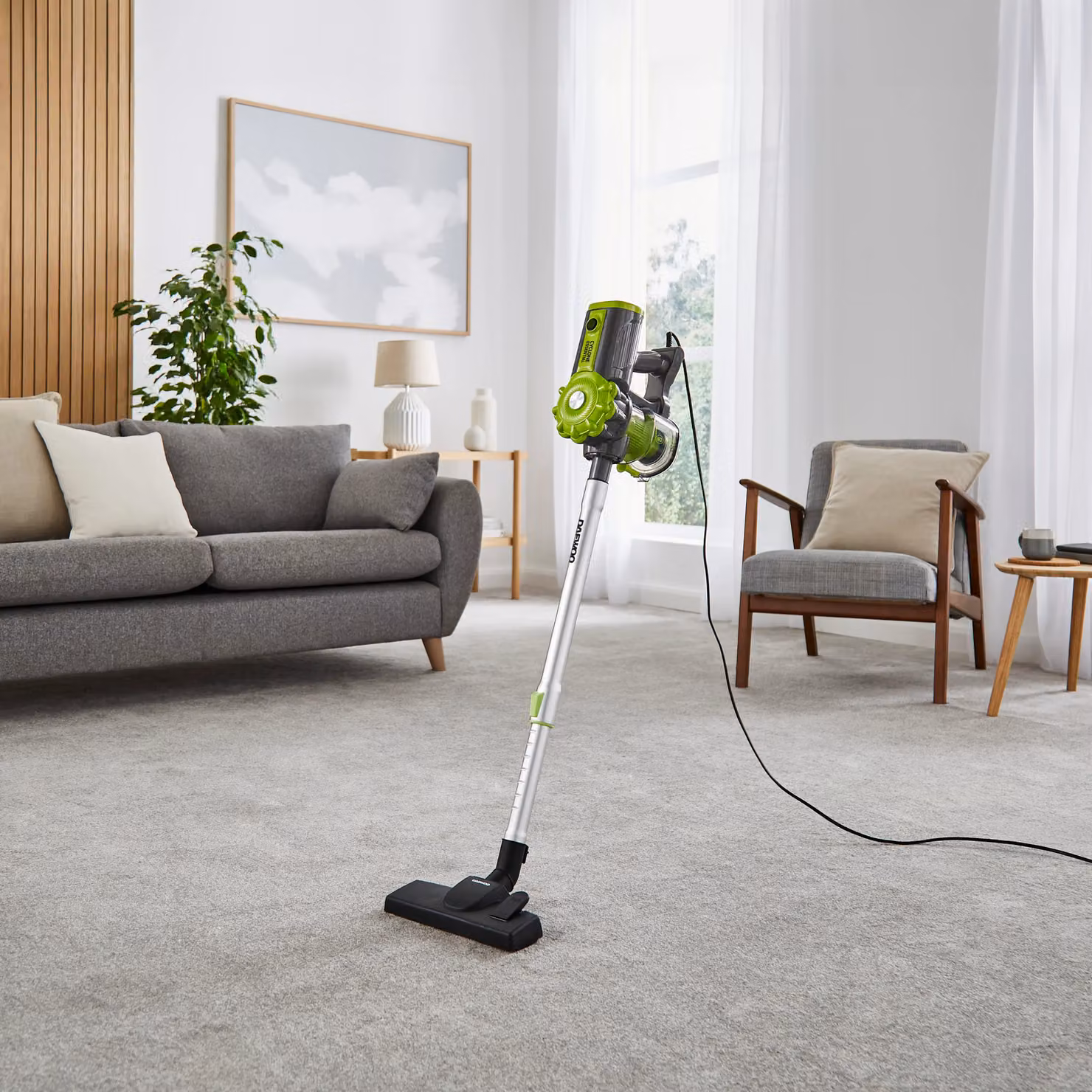 Daewoo Cyclone Essential Handheld Bagless Stick Vacuum Cleaner, 600W, Green, with HEPA Filter, FLR00160GE – 6