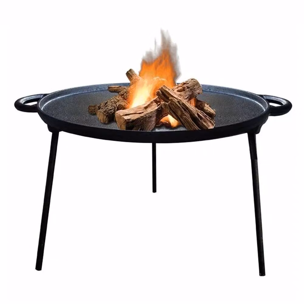 Kelvenix Black Cast Iron Non-Stick Round Griddle Pan, Diameter: 45 cm – 2