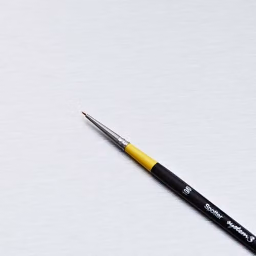 Daler-Rowney System3 Professional Acrylic Spotter Brush with Synthetic Hair and Short Handle, Size 10/0, Multicolour