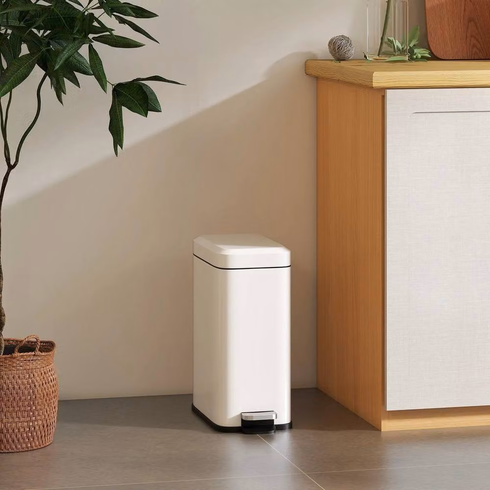 Havendro 5L Steel Pedal Waste Bin in White – 2