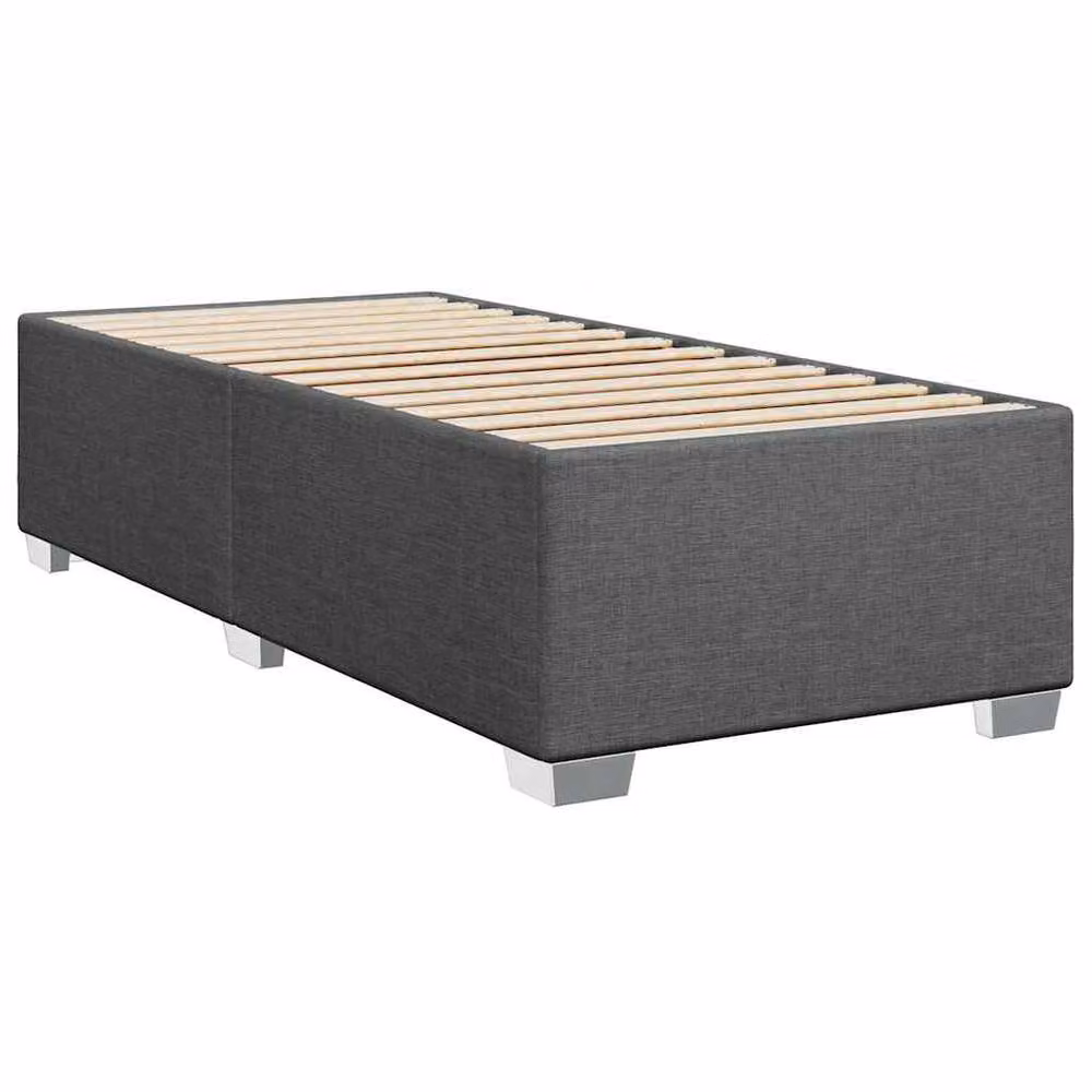 Berkfield Home Upholstered Fabric Bed Frame in Grey, Single, W: 90 cm, L: 200 cm – 3