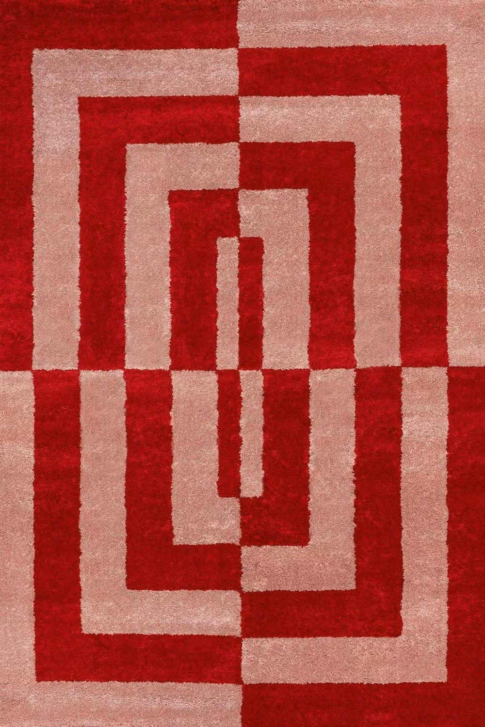 THE RUGS Joli Geometric Soft and Dense Pile Pink Living Room and Bedroom Rug W: 80 cm, L: 150 cm – 2