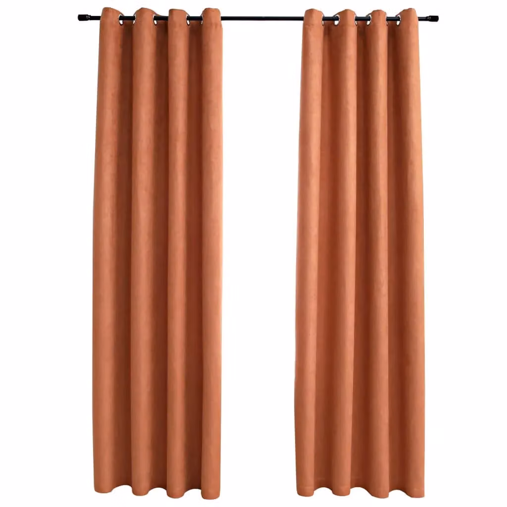Berkfield Home Blackout Curtains with Eyelets, 2 Pack, Taupe, W: 140 cm, H: 225 cm – 1